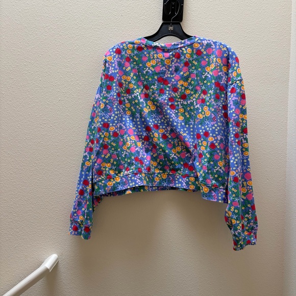 Nooworks Track Top Long Sleeve Crew Neck Superbloom Floral 3X - Picture 3 of 3